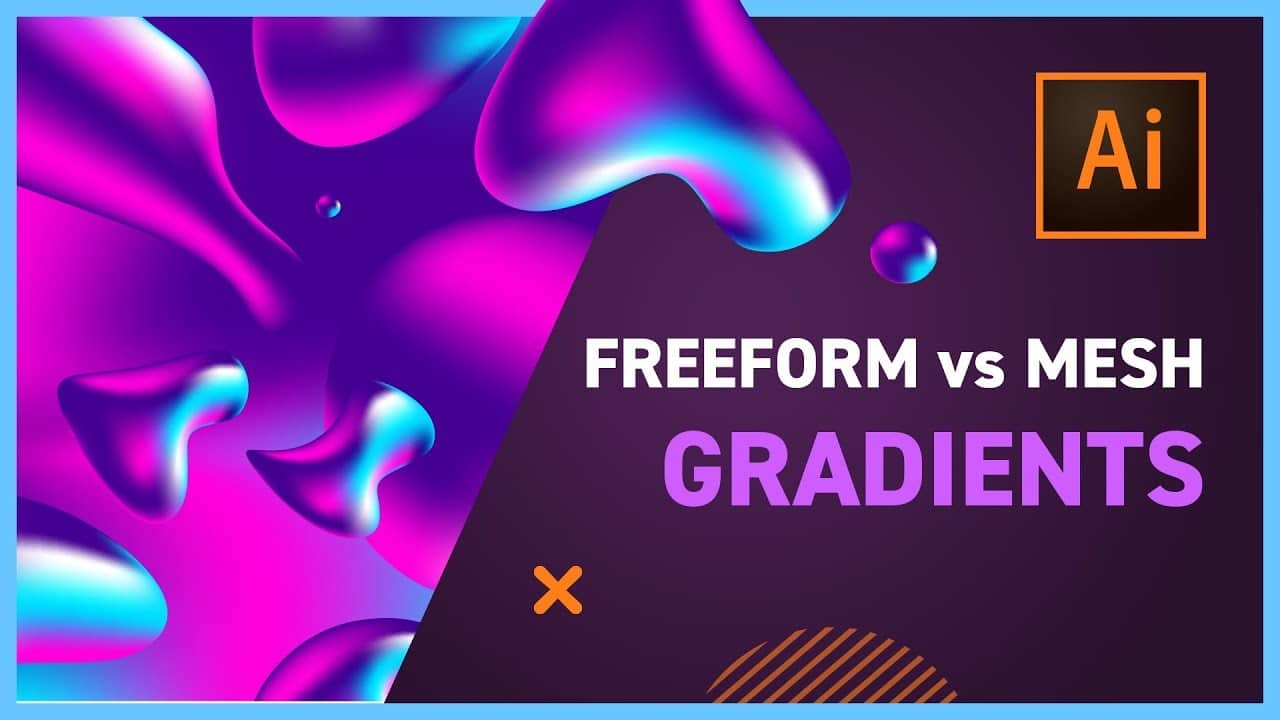 Gradient Mesh vs Freeform Gradient – Adobe Illustrator CC Tutorial