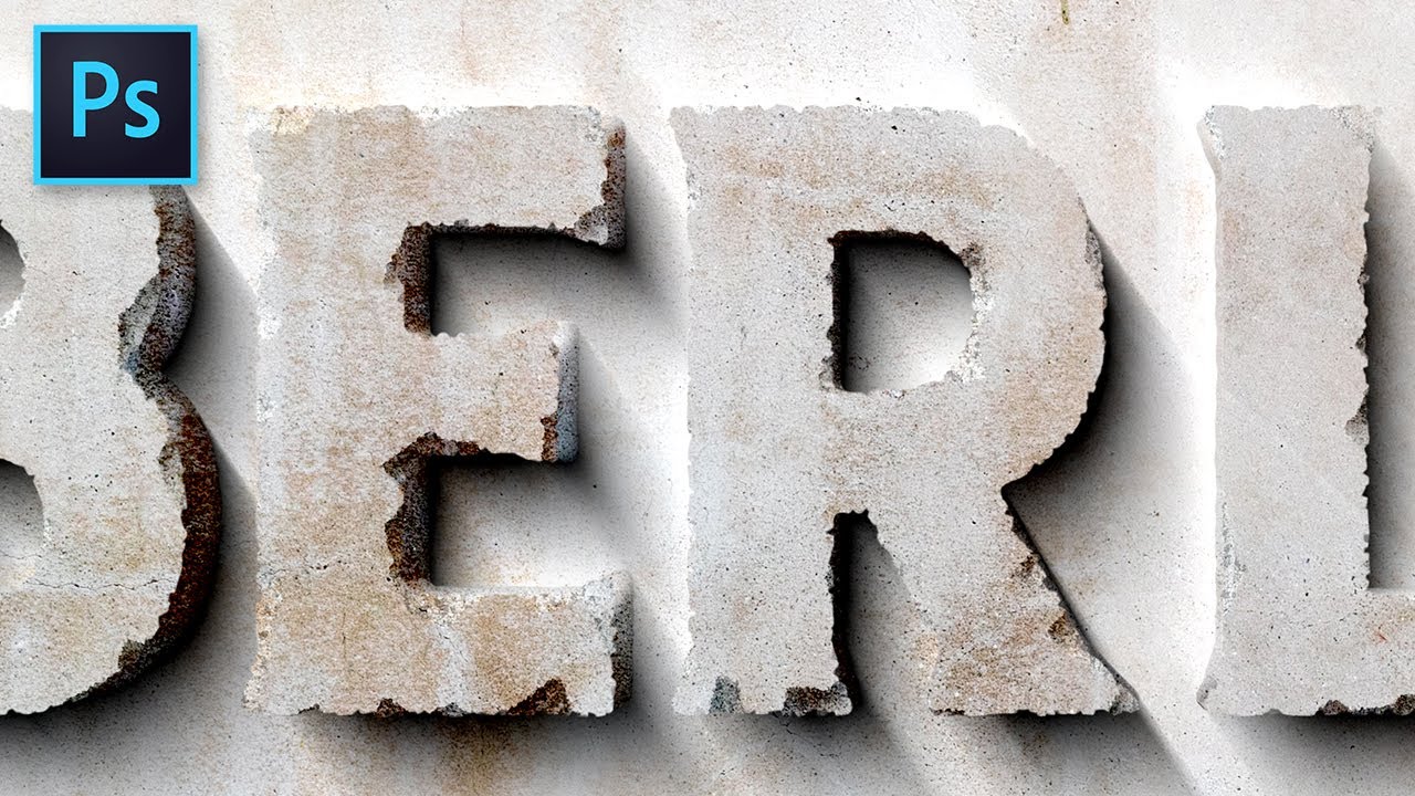 Carved Stone Text Effect | Photoshop Tutorial
