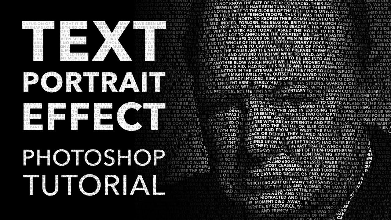Text Portrait Effect Photoshop Tutorial - Creative's Toolbox